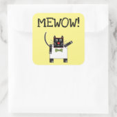 MEWOW STICKERS Square Cat custom stickers Cat Fun (Tas)