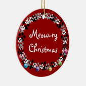 Mewry Kerstmis Keramisch Ornament (Rechts)