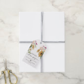 Mews Sunflower Pop de champagne bruidsfeest Cadeaulabel (Met Touw)