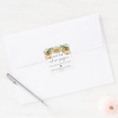Mews Sunflower Pop de Champagne Bruidsfeest Vierkante Sticker (Envelop)