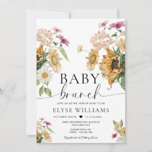 Mews Zonnebloem Herfst Baby Brunch Kaart