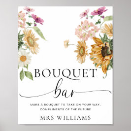 Mews Zonnebloem Herfst Bloemboeket Bloemenbar Teke Poster