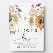 Mews Zonnebloem Herfst Bloemen Bar Teken Fotoplaat (voorkant)