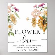 Mews Zonnebloem Herfst Bloemen Bar Teken