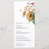 Mews Zonnebloem Herfst Bloemen Lang Menu & Dank u (Voorkant)