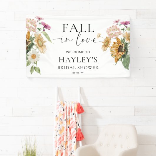 Mews Zonnebloem Herfst Bruiloft Feest Welkom Spandoek (Insitu)