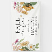 Mews Zonnebloem Herfst Bruiloft Feest Welkom Spandoek (Verticaal)