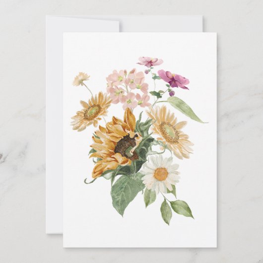 Mews Zonnebloem Herfst Herfst Baby shower Kaart (Achterkant)