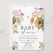 Mews Zonnebloem Herfst Herfst Baby shower Kaart (Voorkant)