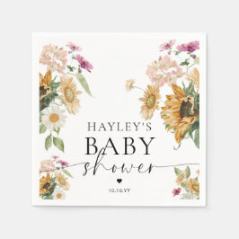 Mews Zonnebloem Herfst Herfst Baby shower Servet