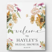 Mews Zonnebloem Herfst Vrijgezellenfeest Welkomstb Fotoplaat (Voorkant)