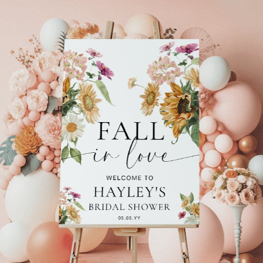 Mews Zonnebloem Herfst Vrijgezellenfeest Welkomstb Poster