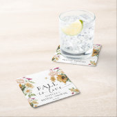 Mews Zonnebloem Verliefd in de Herfst Bruidsfeest Kartonnen Onderzetters (Insitu)