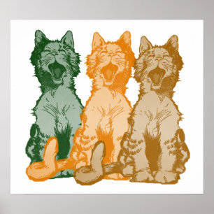  Mewsical Alley Cat Choir Poster