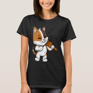 Mewsician Vioolspelende Kat Violist Muzikant 1 T-shirt