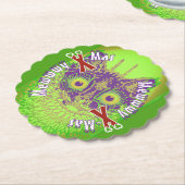 MEWWWY X-MAS papier onderzetter (Gekanteld)