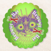 MEWWWY X-MAS papier onderzetter (Voorkant)