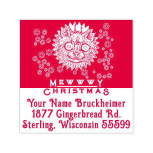 MEWWY CHRISTMAS zelfinktstempel Zelfinktende Stempel