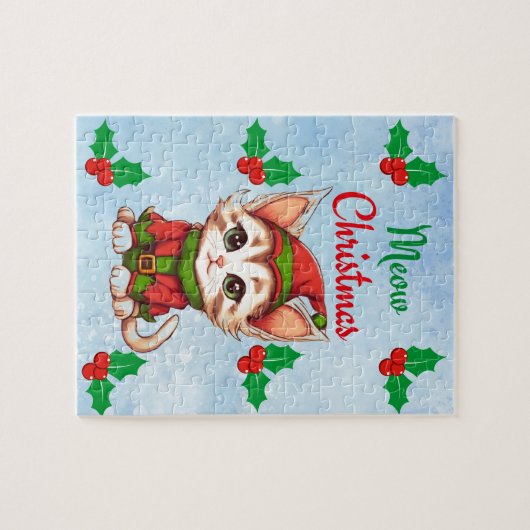 Mewy Kerstmis Legpuzzel (Horizontaal)