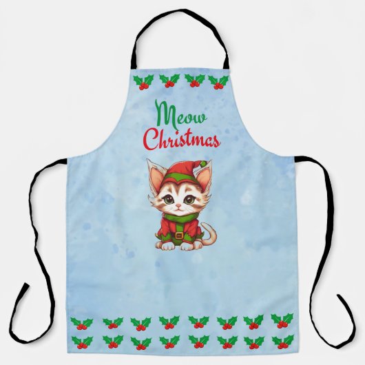 Mewy Kerstmis Schort (Voorkant)