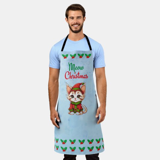 Mewy Kerstmis Schort (Gedragen)