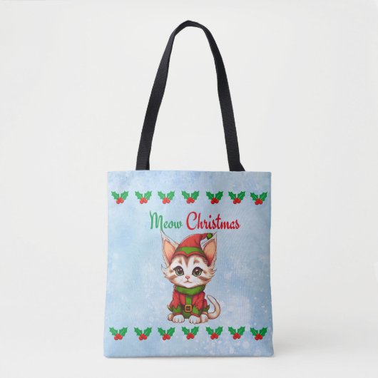 Mewy Kerstmis Tote Bag (Voorkant)