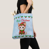 Mewy Kerstmis Tote Bag (Dichtbij)