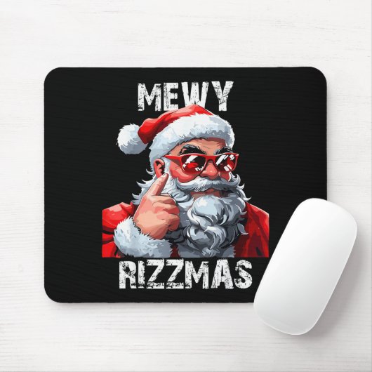Mewy Rizzmas Christmas Pajamas Santa Claus Funny M Muismat (Met muis)