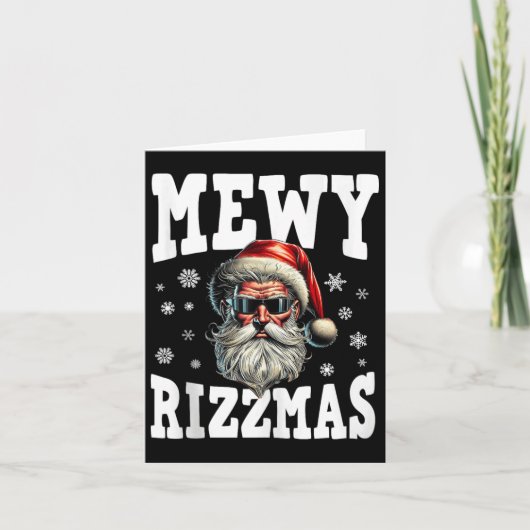 Mewy Rizzmas Kinder Tiener Funny Merry Christmas S Kaart (Voorkant)