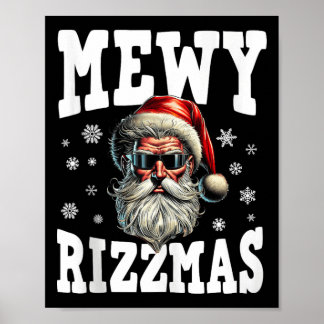 Mewy Rizzmas Kinder Tiener Funny Merry Christmas S Poster