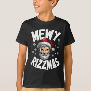 Mewy Rizzmas Kinder Tiener Funny Merry Christmas S T-shirt