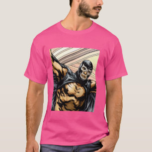 Mex-Art Demon Blue Lucha Libre Mexicaanse Worstela T-shirt