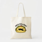 Mex-cellent Funny Excellent Taco Pun Tote Bag (Voorkant)