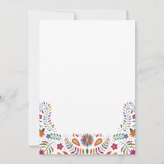 Mexica Fiesta Baby shower Uitnodiging (Achterkant)