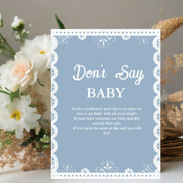 Mexica talavera niet zeggen baby baby shower teken reclamebord met voetstuk