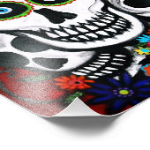 Mexicaan 3 Skulls Dag van het dode schilderij Foto Afdruk (Hoek)