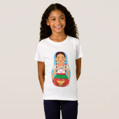 Mexicaan, China Poblana Matryoshka Girls' T-shirt (Voorkant volledig)