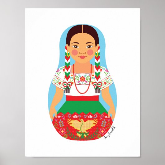 Mexicaan, China Poblana Matryoshka Poster (Voorkant)