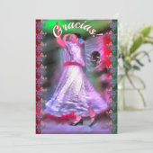 Mexicaan Dancer Gracias 0175 Bedankkaart (Staand voorkant)