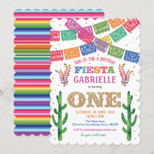 Mexicaan, Fiesta First Birthday, Girl Birthday Kaart