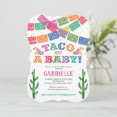 Mexicaan, Fiesta, Taco Bout a Baby, Baby shower Kaart (Staand voorkant)