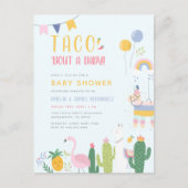 Mexicaan Fiesta Taco Bout A Baby Couple's Shower Uitnodiging Briefkaart (Voorkant)