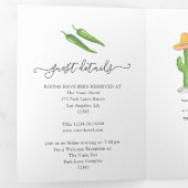 Mexicaan Fiesta Taco'bout Love Tri-Fold Uitnodigin Drieluik Uitnodiging (Binnenzijde eerst)