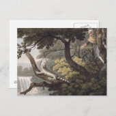 Mexicaan Lizard Catcher, gegraveerd door Matthew D Briefkaart (Voorkant / Achterkant)