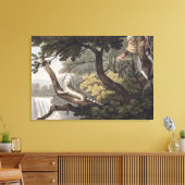 Mexicaan Lizard Catcher, gegraveerd door Matthew D Canvas Afdruk (Insitu (Woonkamer))