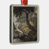 Mexicaan Lizard Catcher, gegraveerd door Matthew D Metalen Ornament (Rechts)