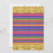 Mexicaan Llama Three-Esta Birthday Invitation Kaart (Achterkant)