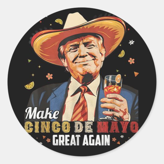 Mexicaan maakt Cinco de Mayo weer geweldig grappig Ronde Sticker (Voorkant)