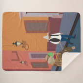 Mexicaan met een ezel in de stad sherpa deken (Voorkant (horizontaal))