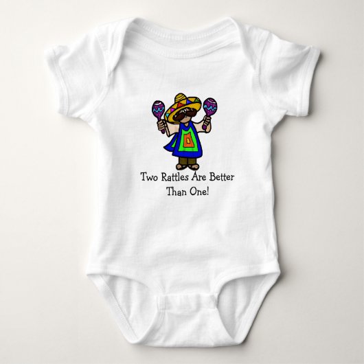 Mexicaan met Maracas Baby    ShirtCustomize it! Romper (Voorkant)